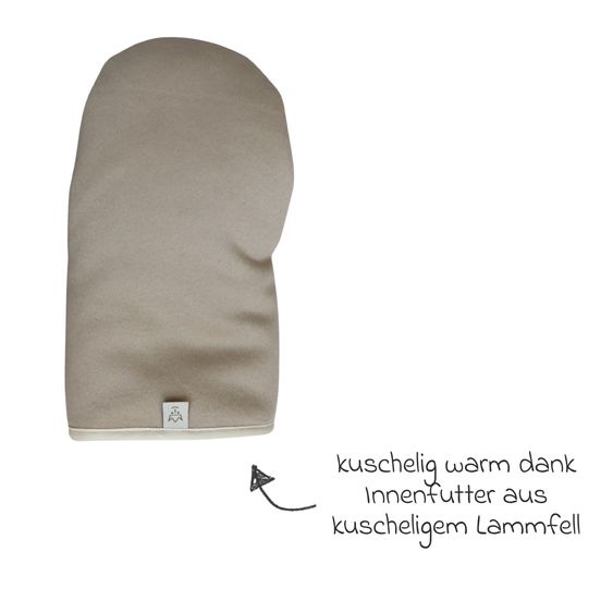 Kaiser Lammfell/Loden-Handschuh Lotty für Buggy, Sport-,Kinderwagen & Fahrradanhänger - Moonlight