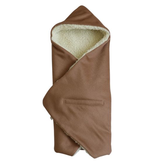Kaiser Loden Swaddle Blanket Fur for Infant Car Seat and Carrycots - Burro