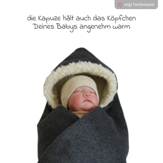 Kaiser Loden Swaddle Blanket Fur for Infant Car Seat and Carrycots - Burro