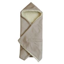 Loden-Einschlagdecke Zottel für Babyschale und Babywannen - Moonlight