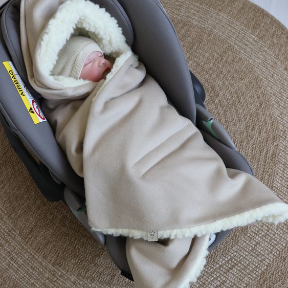 Kaiser Loden-Einschlagdecke Zottel für Babyschale und Babywannen - Moonlight