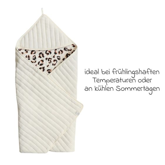 Kaiser Coperta avvolgente in mussola / Asciugamano con cappuccio Tom per Seggiolino auto per neonati & Navicelle - Leo Sand