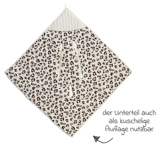 Kaiser Coperta avvolgente in mussola / Asciugamano con cappuccio Tom per Seggiolino auto per neonati & Navicelle - Leo Sand