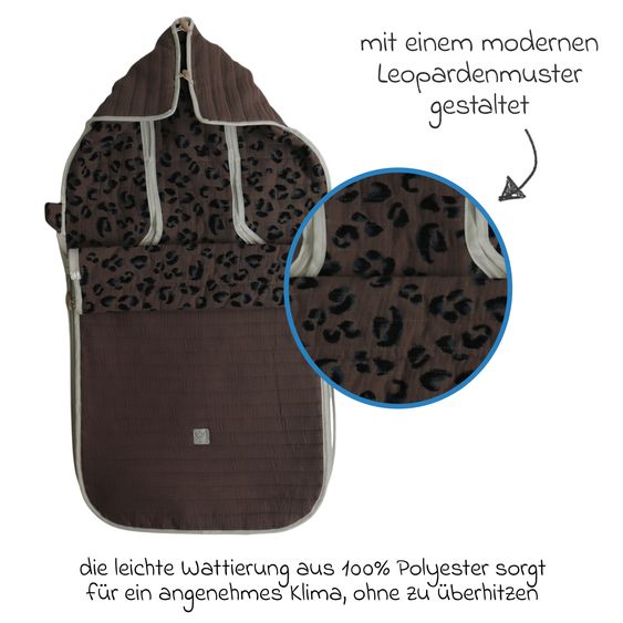Kaiser Muslin-Sommerfußsack Windy für Buggy, Sport-& Kinderwagen - Leo Caribou