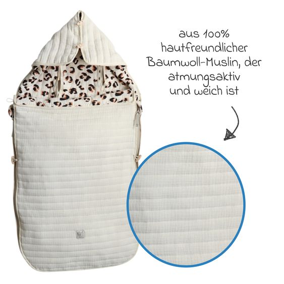 Kaiser Muslin-Sommerfußsack Windy für Buggy, Sport-& Kinderwagen - Leo Sand
