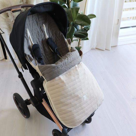 Kaiser Muslin-Sommerfußsack Windy für Buggy, Sport-& Kinderwagen - Sand Stripes