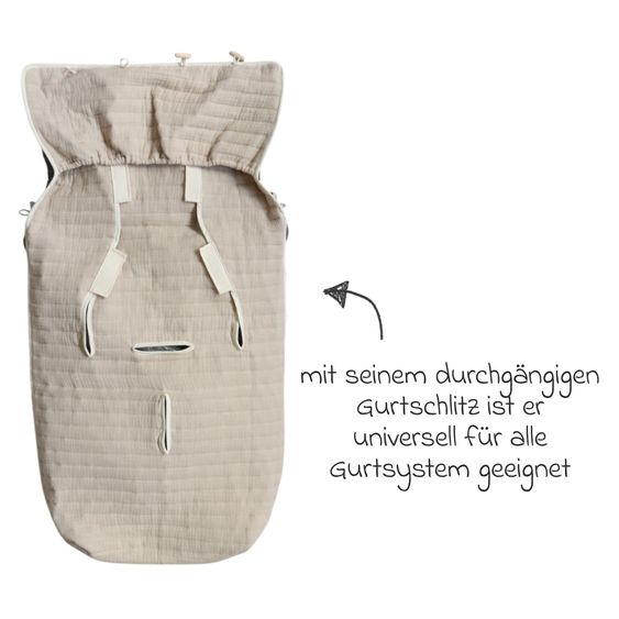 Kaiser Muslin-Sommerfußsack Windy für Buggy, Sport-& Kinderwagen - Sand Stripes