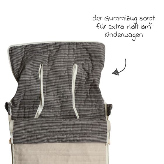 Kaiser Muslin-Sommerfußsack Windy für Buggy, Sport-& Kinderwagen - Sand Stripes