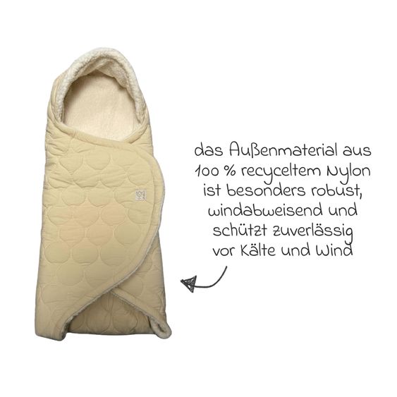 Kaiser Copertina avvolgente in nylon Nylon Invernale per Seggiolino auto per neonati & Navicelle - Cozy Beige