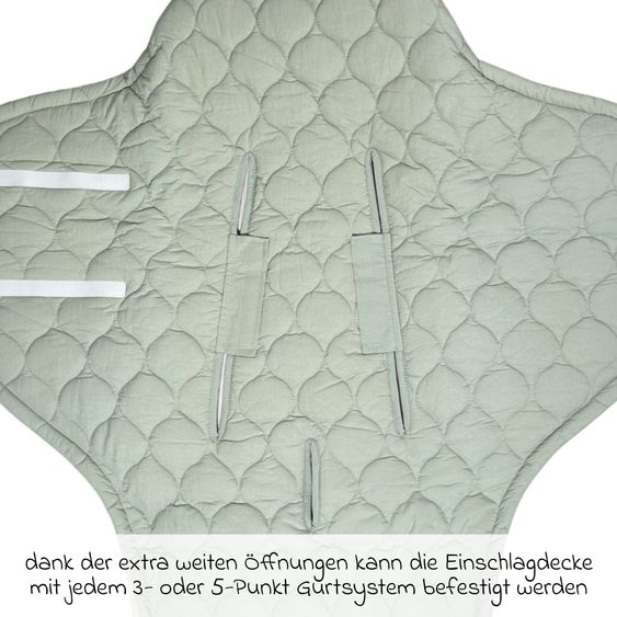 Kaiser Copertina avvolgente in nylon Nylon Invernale per Seggiolino auto per neonati & Navicelle - Leave Green