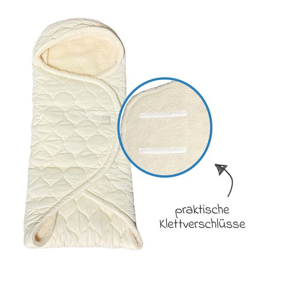Kaiser Nylon Swaddle Blanket Nylon Winter for Infant Car Seats & Carrycots - Oatmeal Beige