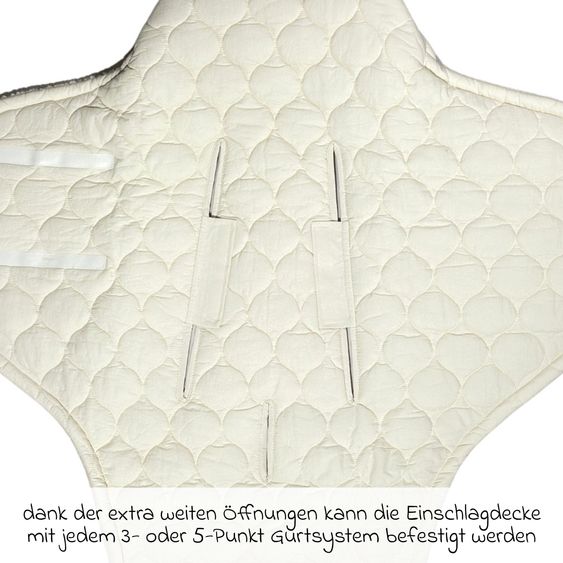 Kaiser Nylon Swaddle Blanket Nylon Winter for Infant Car Seats & Carrycots - Oatmeal Beige