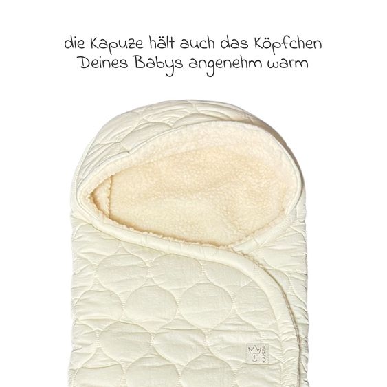 Kaiser Nylon Swaddle Blanket Nylon Winter for Infant Car Seats & Carrycots - Oatmeal Beige