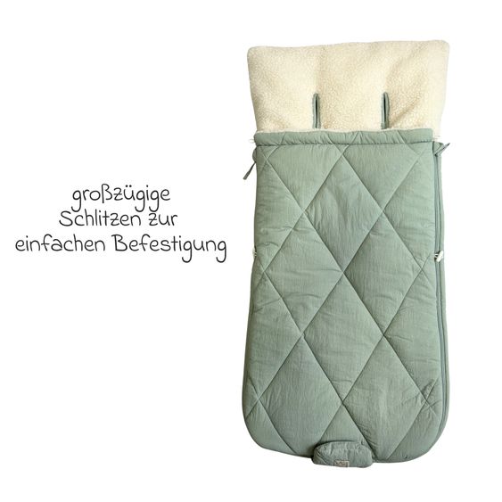Kaiser Nylon Footmuff Leon for buggy, sport & stroller - Leave Green