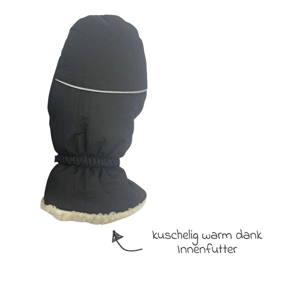 Kaiser Guanti in nylon Andrea per Passeggino Leggero, Sportivo, Passeggino & Rimorchio per Bicicletta - Nero