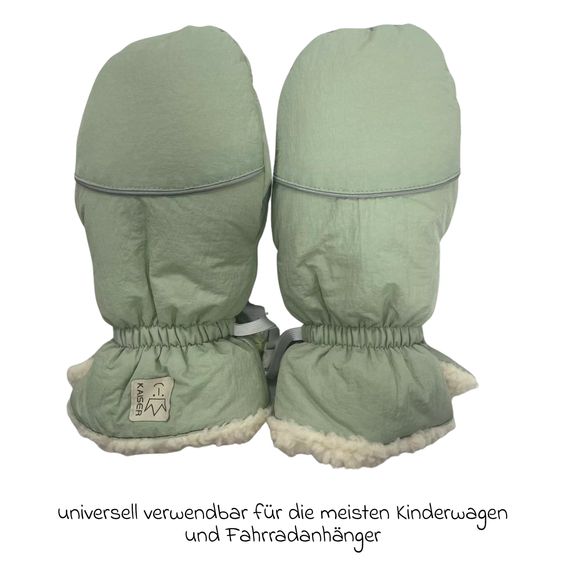 Kaiser Guanti in nylon Andrea per Passeggino Leggero, Sportivo, Passeggino & Rimorchio per Bicicletta - Leave Green