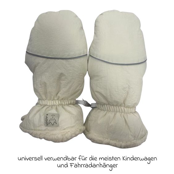 Kaiser Nylon Gloves Andrea for Buggy, Sport, Stroller & Bike Trailer - Oatmeal Beige