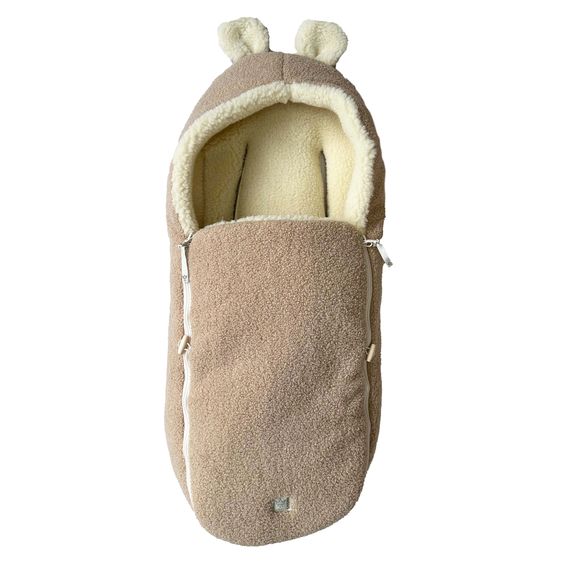 Kaiser Virgin wool footmuff Hukky for infant carriers & carrycots - Warm Sand