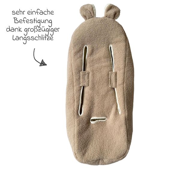 Kaiser Schurwolle-Fußsack Hukky für Babyschalen & Babywannen - Warm Sand