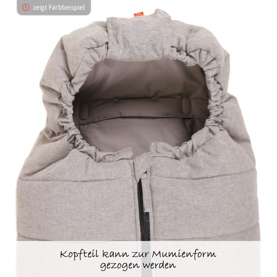 Kaiser Sommer-Fußsack Anny für Babyschalen - Anthracite Melange