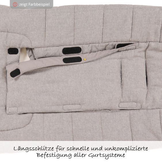 Kaiser Sommer-Fußsack Anny für Babyschalen - Anthracite Melange