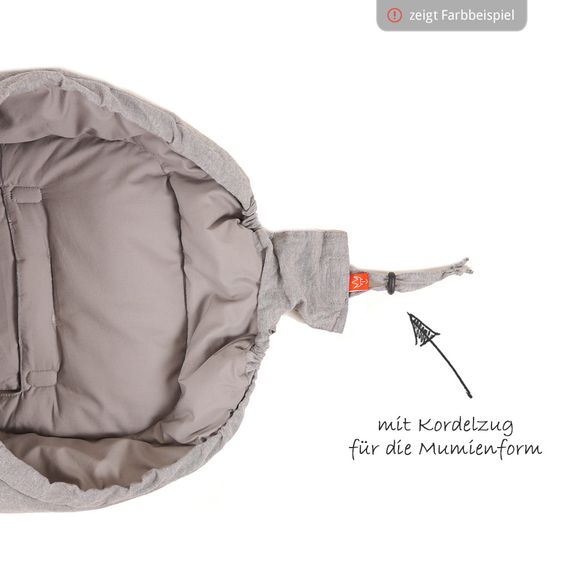 Kaiser Sommer-Fußsack Anny für Babyschalen - Anthracite Melange