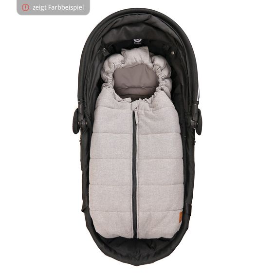 Kaiser Sommer-Fußsack Anny für Babyschalen - Anthracite Melange