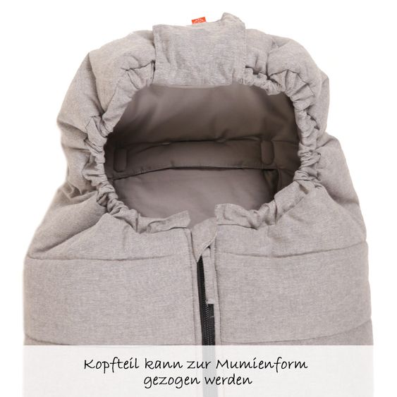 Kaiser Sommer-Fußsack Anny für Babyschalen - Light Grey Melange
