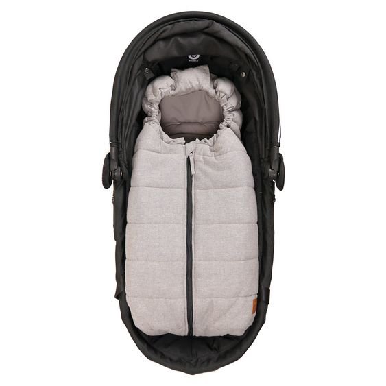 Kaiser Sommer-Fußsack Anny für Babyschalen - Light Grey Melange