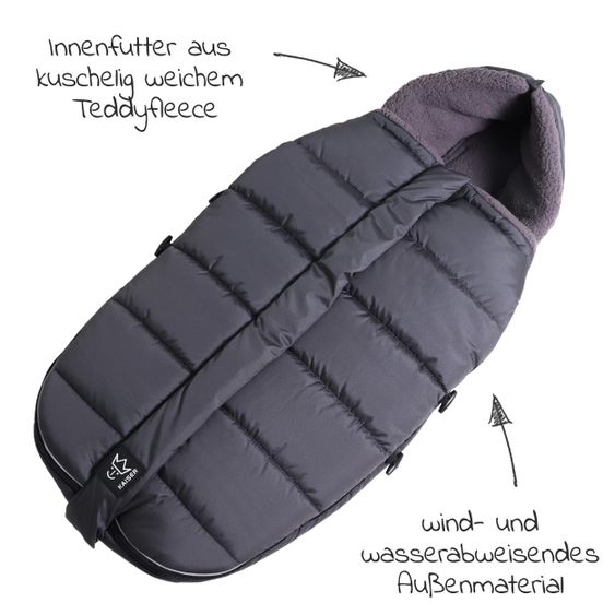 Kaiser Thermo-Fleece Fußsack Mila - Anthrazit