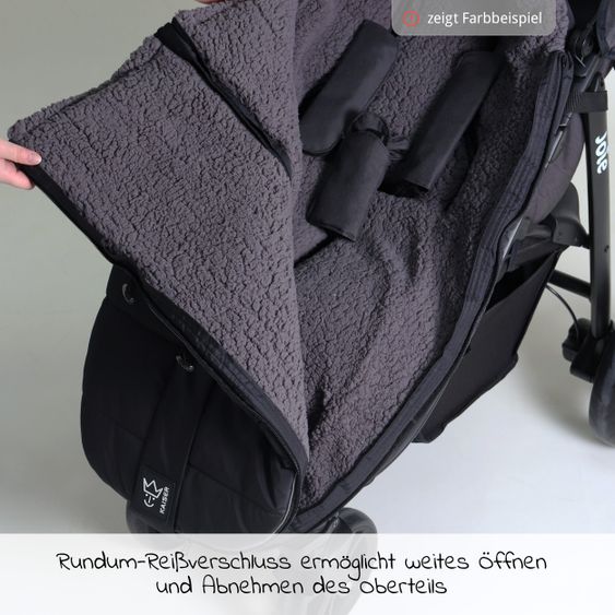 Kaiser Thermo-Fleece Fußsack Mila - Anthrazit