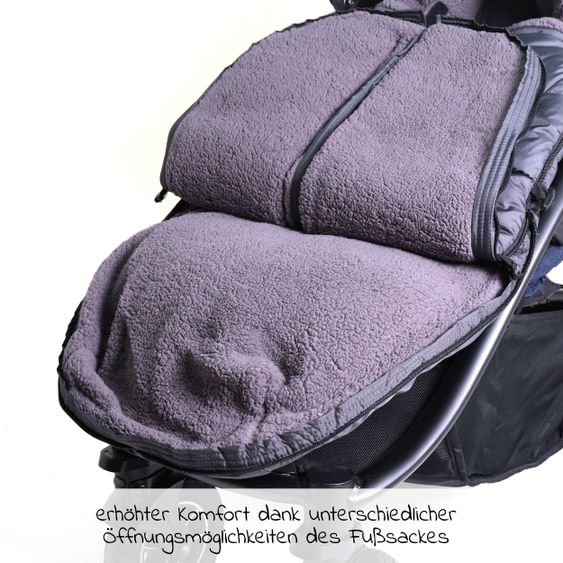 Kaiser Thermo-Fleece Fußsack Mila - Anthrazit