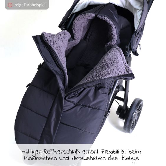 Kaiser Thermo-Fleece Fußsack Mila - Anthrazit