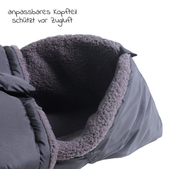 Kaiser Thermo-Fleece Fußsack Mila - Anthrazit