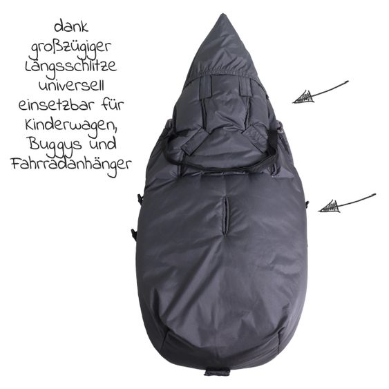 Kaiser Thermo-Fleece Fußsack Mila - Anthrazit