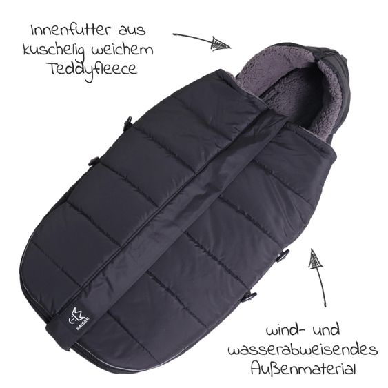 Kaiser Thermo-Fleece Fußsack Mila - Black