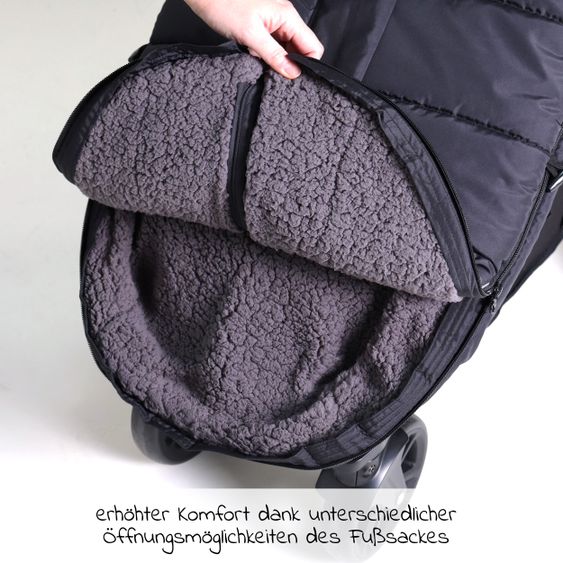 Kaiser Thermo-Fleece Fußsack Mila - Black