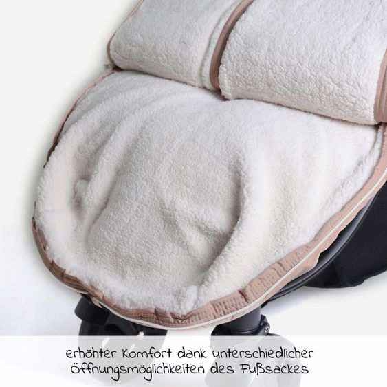 Kaiser Thermo-Fleece Fußsack Mila - Sand/Creme