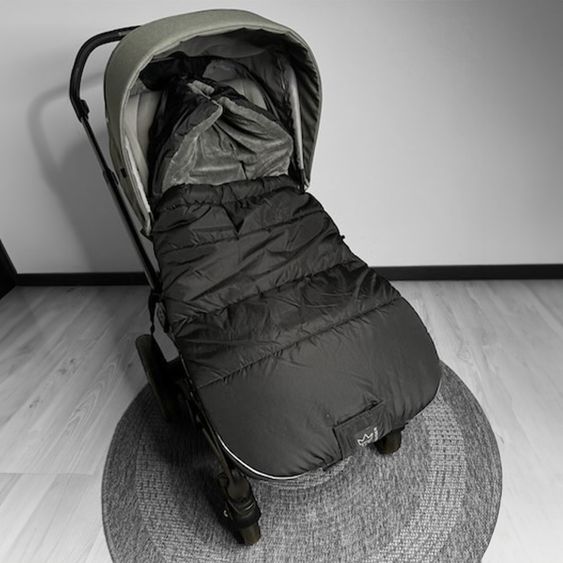 Kaiser Thermo-Fleece Fußsack Akiko für Buggy, Sport- & Kinderwagen - Black Grey