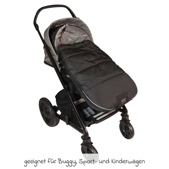 Kaiser Thermo-Fleece Fußsack Akiko für Buggy, Sport- & Kinderwagen - Black Grey