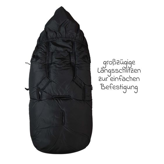 Kaiser Thermo-Fleece Fußsack Akiko für Buggy, Sport- & Kinderwagen - Black Grey