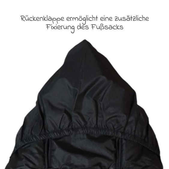 Kaiser Thermo-Fleece Fußsack Akiko für Buggy, Sport- & Kinderwagen - Black Grey