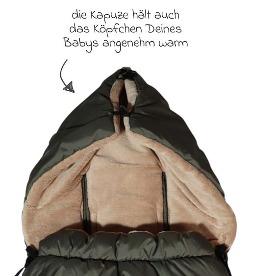 Kaiser Thermo-Fleece Fußsack Akiko für Buggy, Sport- & Kinderwagen - Kaki Camel