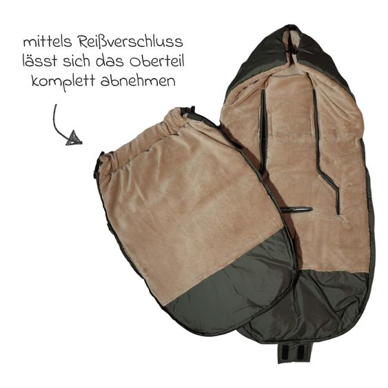 Kaiser Thermo-Fleece Fußsack Akiko für Buggy, Sport- & Kinderwagen - Kaki Camel