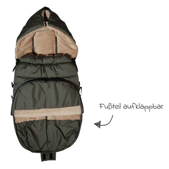 Kaiser Thermo-Fleece Fußsack Akiko für Buggy, Sport- & Kinderwagen - Kaki Camel