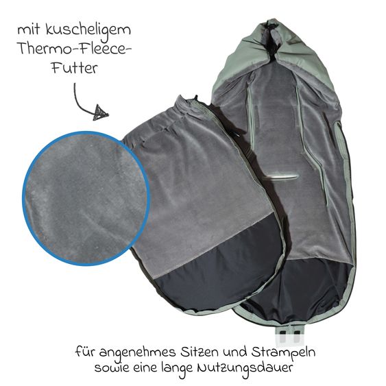 Kaiser Thermo-Fleece Fußsack Akiko für Buggy, Sport- & Kinderwagen - Salbei Green