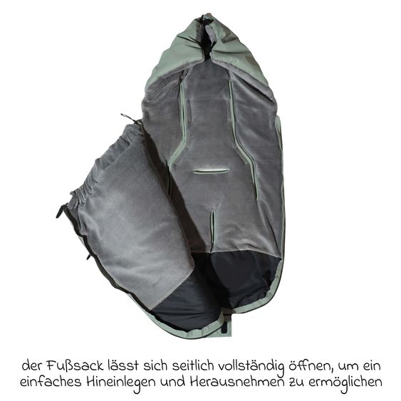 Kaiser Thermo-Fleece Fußsack Akiko für Buggy, Sport- & Kinderwagen - Salbei Green