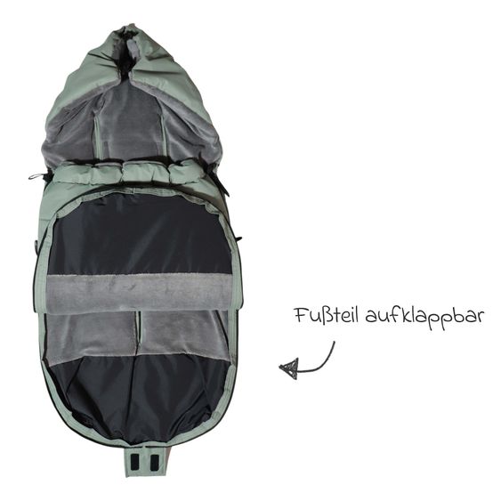 Kaiser Thermo-Fleece Fußsack Akiko für Buggy, Sport- & Kinderwagen - Salbei Green