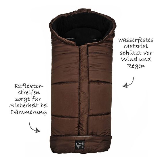 Kaiser Thermo-Fleece Fußsack Iglu - Braun