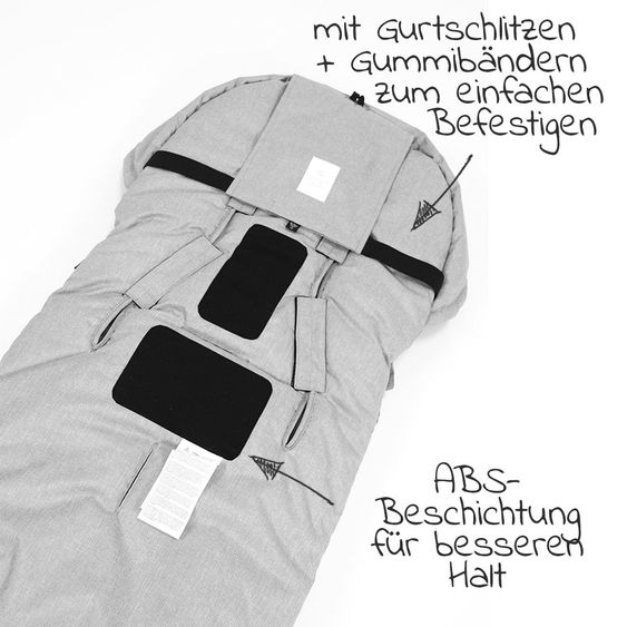 Kaiser Thermo-Fleece Fußsack Lukky für Joie-Kinderwagen - Schwarz